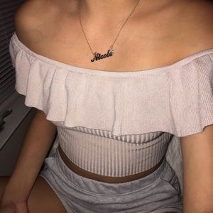 Off the shoulder crop top(small)